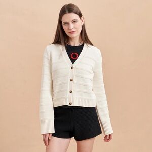 NEW La Ligne Jill Cardigan. Cream. M. NWT.